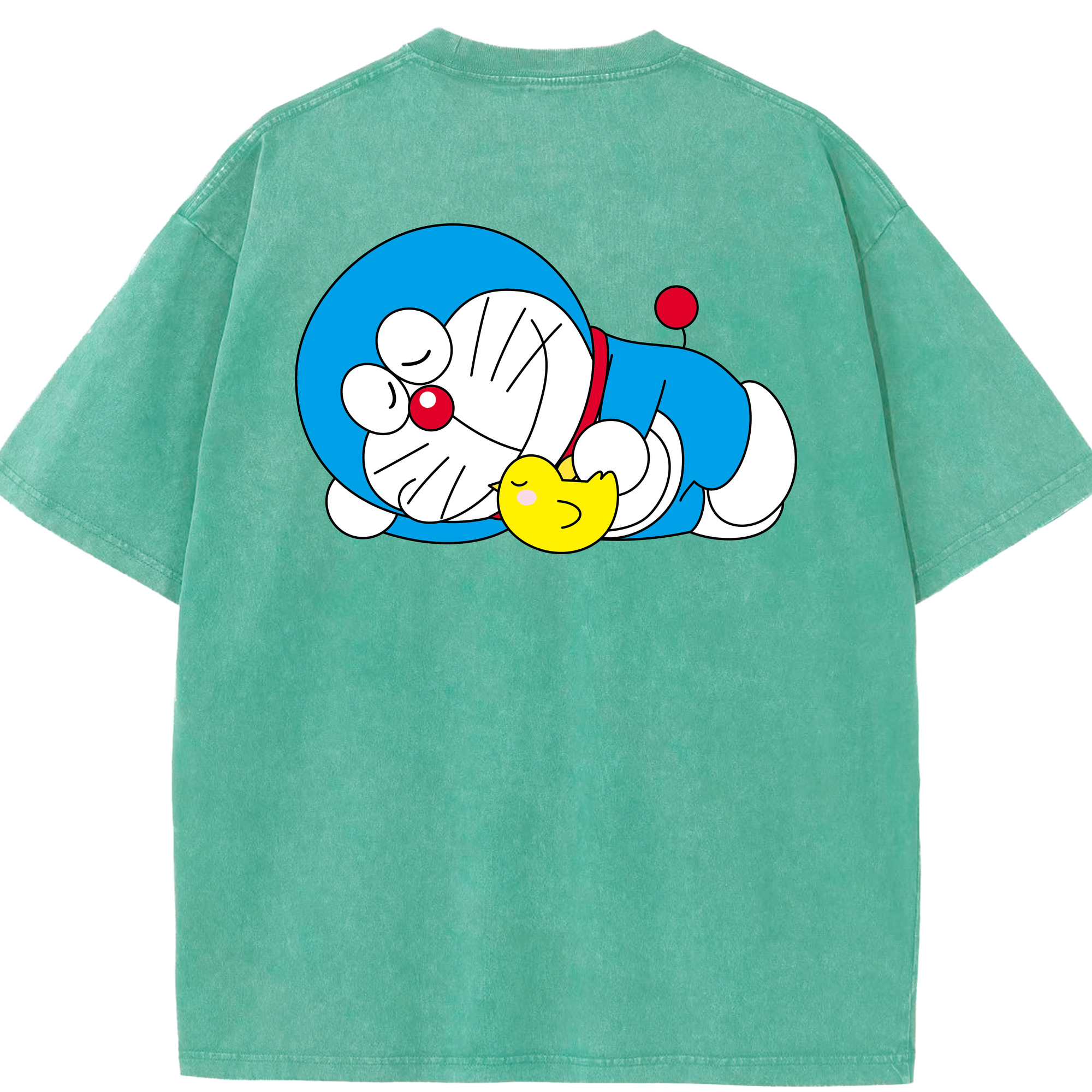 （画像用） ドラえもん Doraemon 綿100% ヴィンテージ風 半袖Tシャツ（背面プリント）